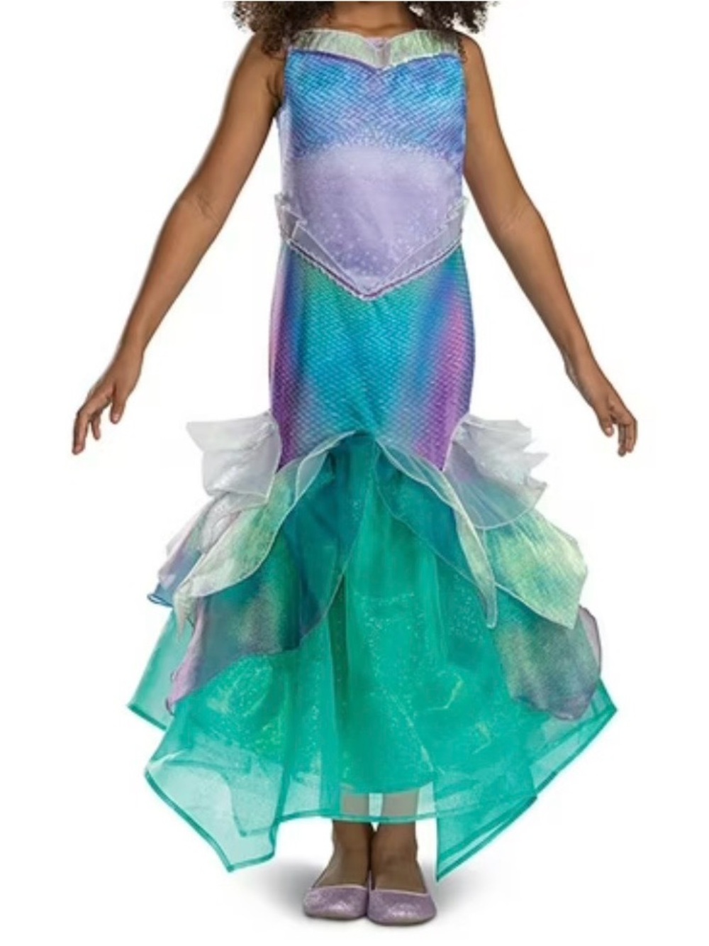 Disney The Little Mermaid Ariel Deluxe Costume Dress Girls Small 4-6X Halloween